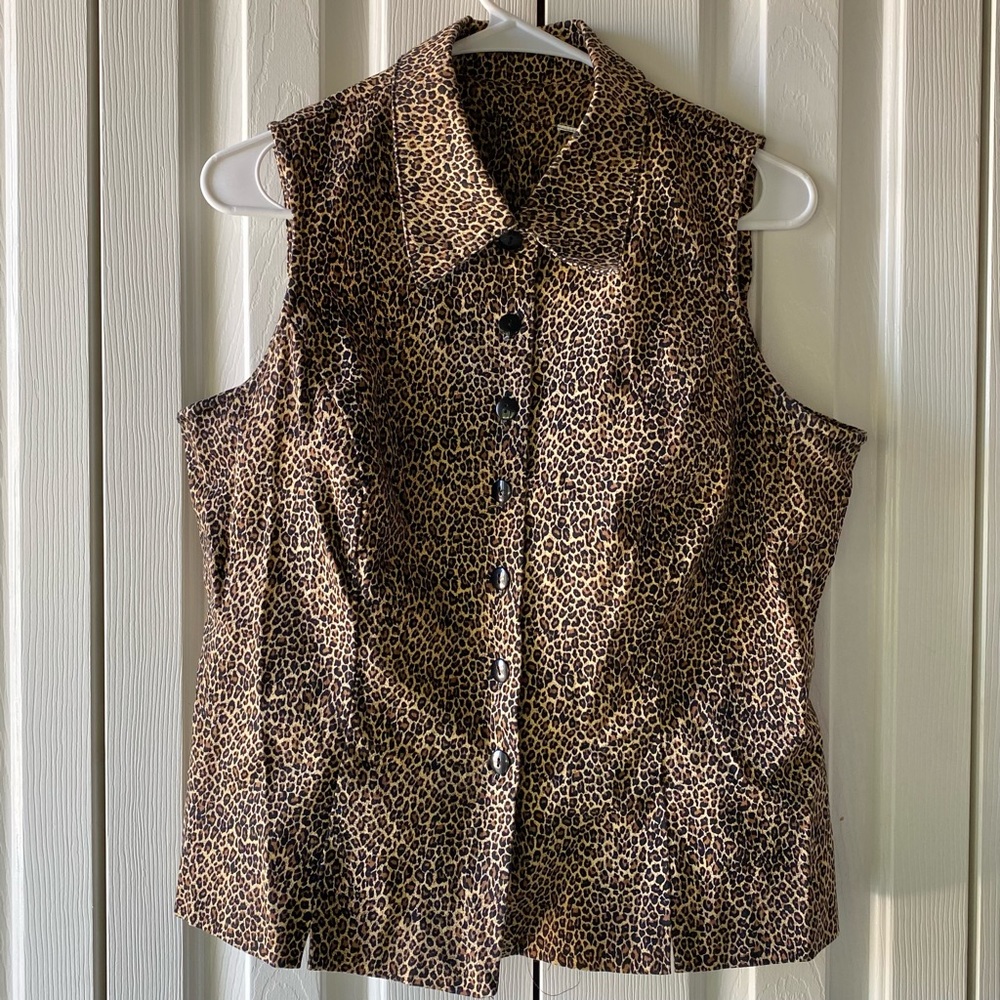 Cheetah Print Vest